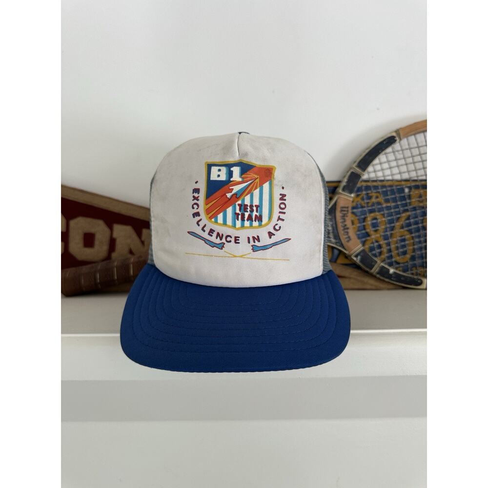 Vintage B1 Team Test Airplane Trucker Snapback Hat